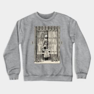 Little girl and the Moon Crewneck Sweatshirt